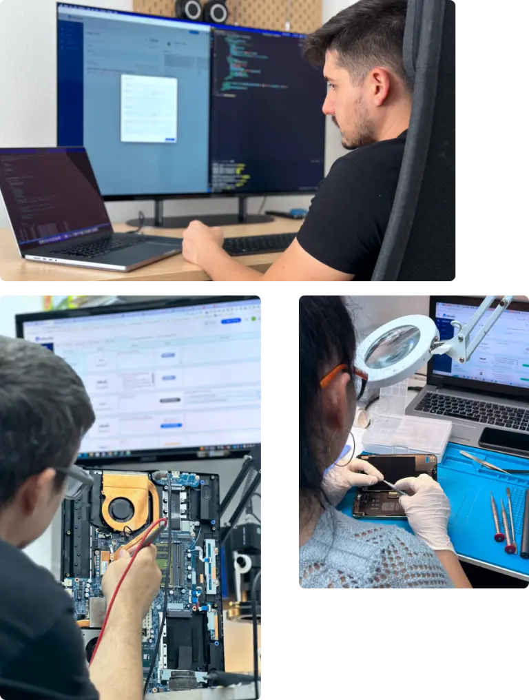 El equipo de Dalvado: desarrollo de software, diagnostico de hardware y reparacion de precision